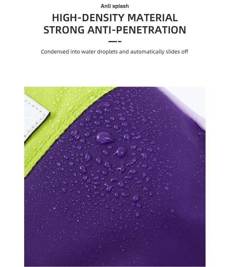 Water droplets on high-density waterproof glove material showcasing anti-penetration feature.